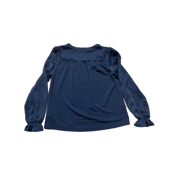 Anthropologie Current Air Blue Blouse w/ ruffle sleeves. Women's XS - Picture 8 of 8